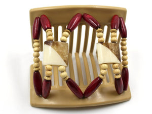 African Butterfly Thick Hair Comb - Stones & Bones Blonde 77