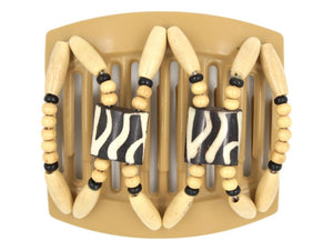 African Butterfly Thick Hair Comb - Stones & Bones Blonde 78