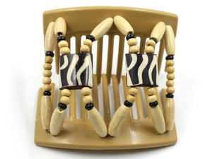 African Butterfly Thick Hair Comb - Stones & Bones Blonde 78