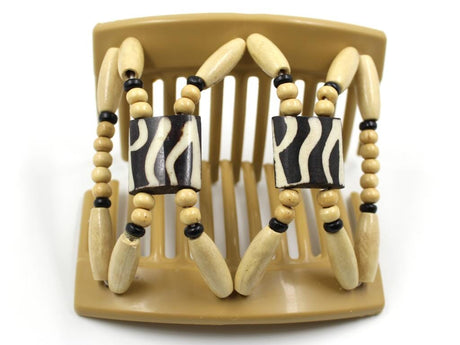African Butterfly Thick Hair Comb - Stones & Bones Blonde 78