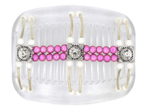 African Butterfly Hair Comb - Flowers Clear 69