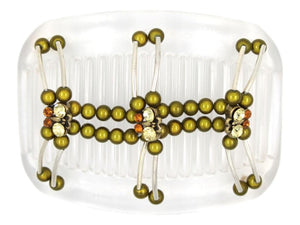 African Butterfly Hair Comb - Flowers Clear 85
