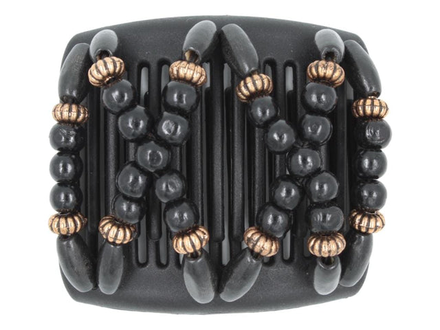 African Butterfly Chameleon Hair Comb - Beada Black 66