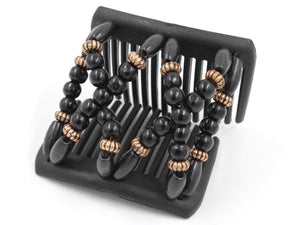 African Butterfly Chameleon Hair Comb - Beada Black 66