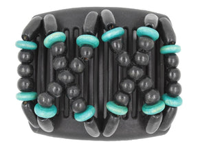 African Butterfly Chameleon Hair Comb - Beada Black 67