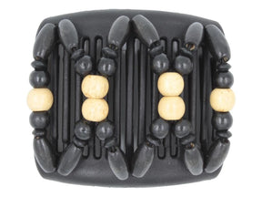 African Butterfly Chameleon Hair Comb - Beada Black 69