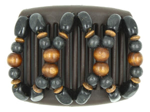 African Butterfly Chameleon Hair Comb - Beada Brown 78