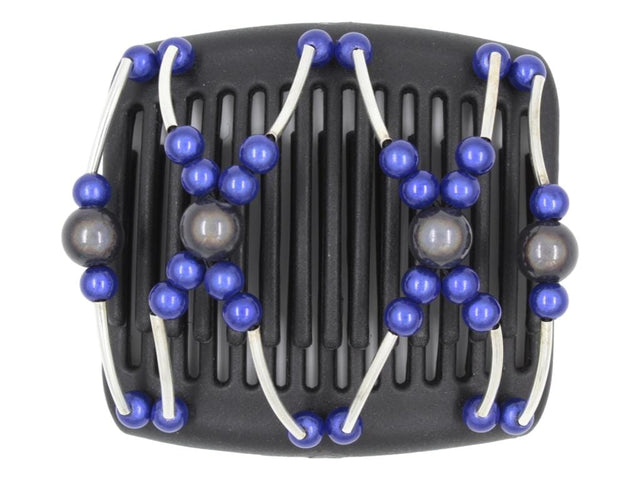 African Butterfly Chameleon Hair Comb - Beada Tube Black 25