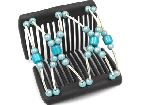 African Butterfly Chameleon Hair Comb - Beada Tube Black 27