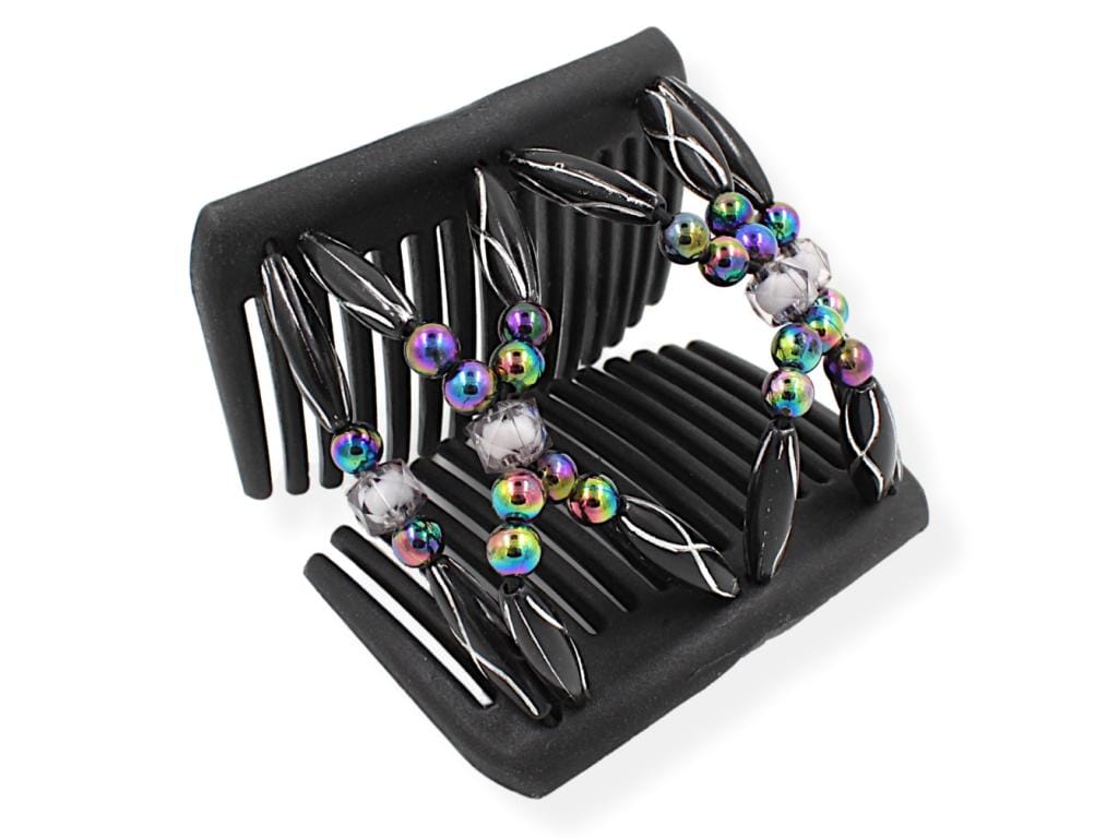 African Butterfly Chameleon Hair Comb - Dalena Black 42
