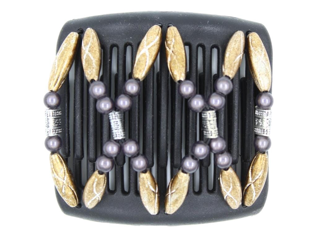 African Butterfly Chameleon Hair Comb - Dalena Black 49