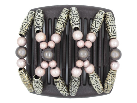 African Butterfly Chameleon Hair Comb - Dalena Brown 49