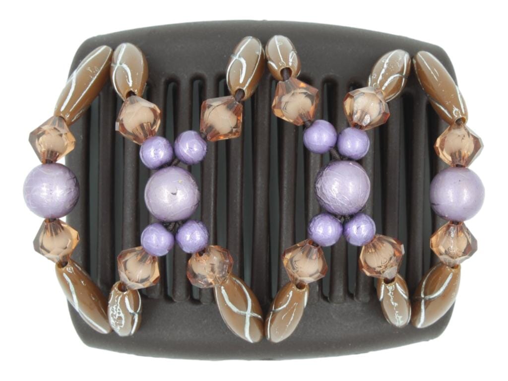 African Butterfly Chameleon Hair Comb - Dalena Brown 50