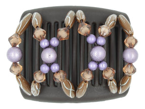 African Butterfly Chameleon Hair Comb - Dalena Brown 50