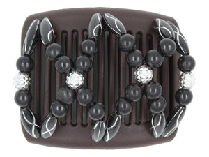 African Butterfly Chameleon Hair Comb - Dalena Brown 51