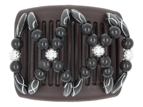 African Butterfly Chameleon Hair Comb - Dalena Brown 51