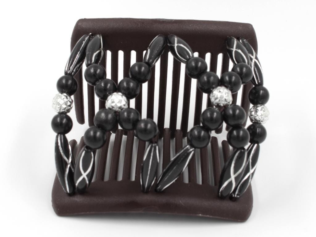 African Butterfly Chameleon Hair Comb - Dalena Brown 51
