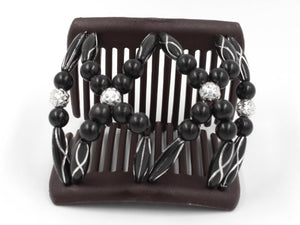 African Butterfly Chameleon Hair Comb - Dalena Brown 51