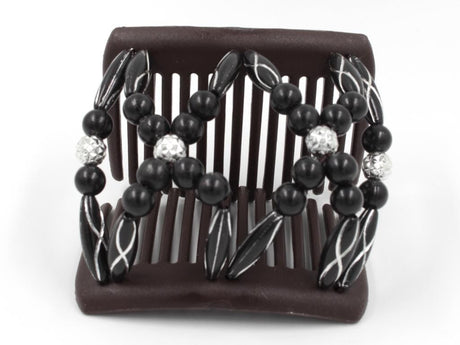 African Butterfly Chameleon Hair Comb - Dalena Brown 51