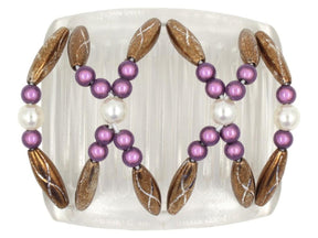 African Butterfly Chameleon Hair Comb - Dalena Clear 21
