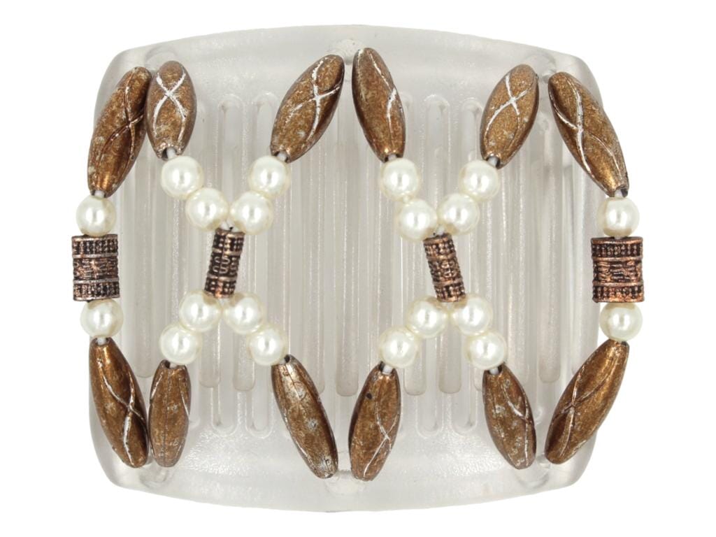 African Butterfly Chameleon Hair Comb - Dalena Clear 27