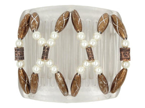 African Butterfly Chameleon Hair Comb - Dalena Clear 27