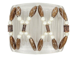 African Butterfly Chameleon Hair Comb - Dalena Clear 27