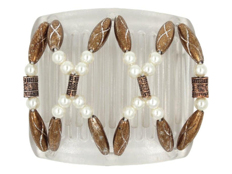 African Butterfly Chameleon Hair Comb - Dalena Clear 27