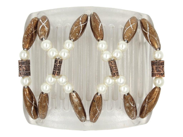 African Butterfly Chameleon Hair Comb - Dalena Clear 27