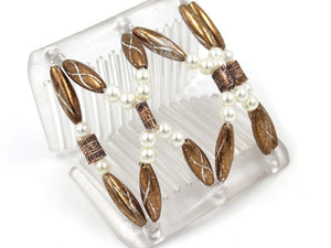 African Butterfly Chameleon Hair Comb - Dalena Clear 27