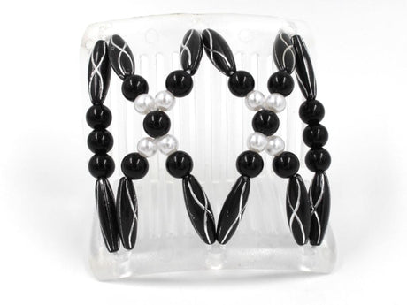 African Butterfly Chameleon Hair Comb - Dalena Clear 31