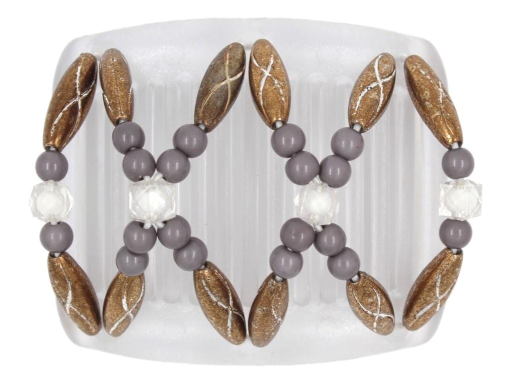 African Butterfly Chameleon Hair Comb - Dalena Clear 32