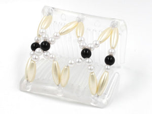 African Butterfly Chameleon Hair Comb - Dalena Clear 33