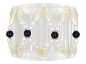 African Butterfly Chameleon Hair Comb - Dalena Clear 33