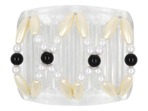 African Butterfly Chameleon Hair Comb - Dalena Clear 33