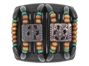 African Butterfly Chameleon Hair Comb - Dupla Black 51