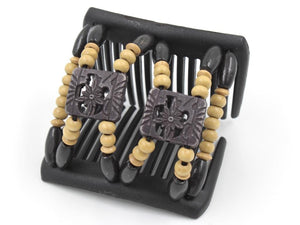 African Butterfly Chameleon Hair Comb - Dupla Black 54