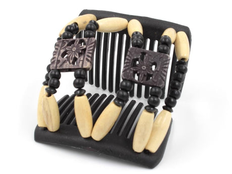 African Butterfly Chameleon Hair Comb - Dupla Black 56