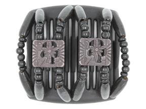 African Butterfly Chameleon Hair Comb - Dupla Black 57