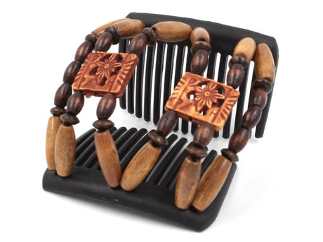 African Butterfly Chameleon Hair Comb - Dupla Black 58