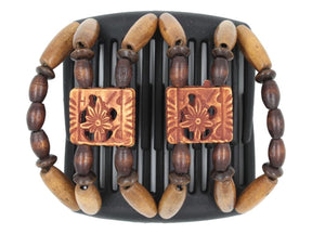 African Butterfly Chameleon Hair Comb - Dupla Black 58