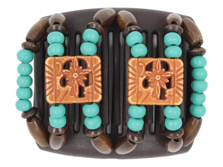 African Butterfly Chameleon Hair Comb - Dupla Brown 63