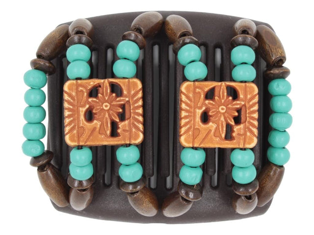 African Butterfly Chameleon Hair Comb - Dupla Brown 63