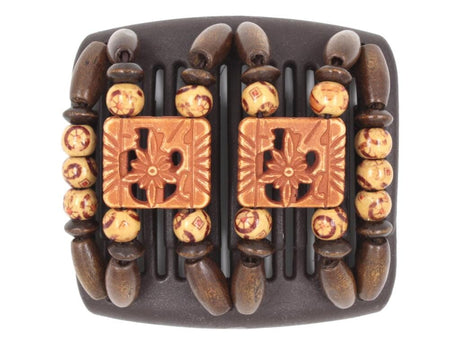 African Butterfly Chameleon Hair Comb - Dupla Brown 64