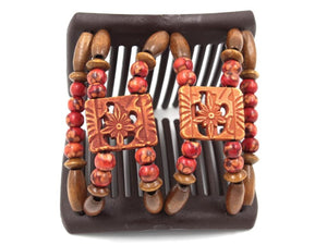 African Butterfly Chameleon Hair Comb - Dupla Brown 66