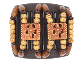 African Butterfly Chameleon Hair Comb - Dupla Brown 69