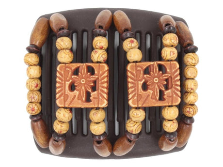 African Butterfly Chameleon Hair Comb - Dupla Brown 69