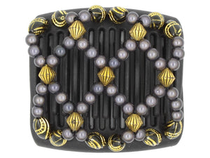 African Butterfly Chameleon Hair Comb - Ndalena Black 44