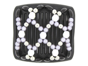 African Butterfly Chameleon Hair Comb - Ndalena Black 52