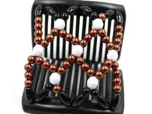 African Butterfly Chameleon Hair Comb - Ndalena Black 53